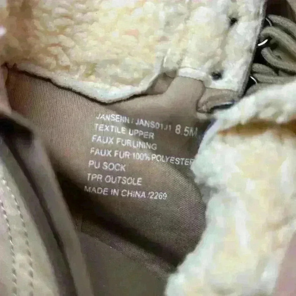 Madden Girl Faux Fur Lined Jansenn Tan Lace Up Ankle Boot Women Size 8.5 - Picture 8 of 9